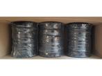 Veiling - 3x Katoen touw zwart 6mm 100m per rol, Maison & Meubles