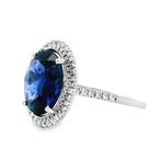 Ring Platina - 3.39ct. tw. Saffier - Diamant, Nieuw