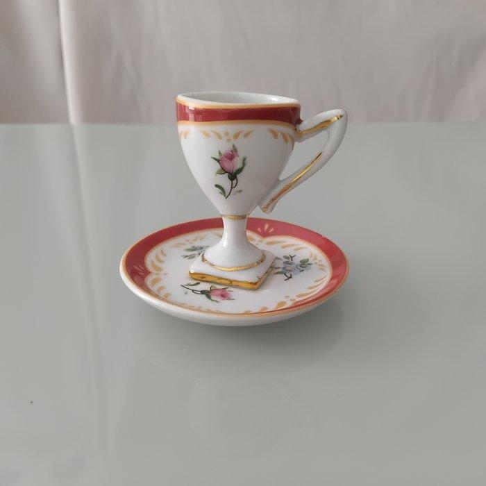 Themacollectie - Kleine decoratieve kopjes met schoteltje. -, Antiek en Kunst, Antiek | Speelgoed