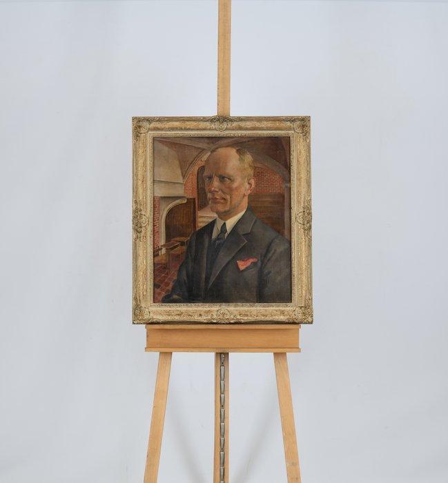 Jan Gregoire (1987-1960) - Portret van Piet Hendrix sr., Antiek en Kunst, Kunst | Schilderijen | Klassiek