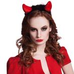 Halloween Haarband Duivelhoorntjes Fluweel, Hobby en Vrije tijd, Verzenden, Nieuw