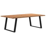 vidaXL Eettafel met natuurlijke rand 220x120x74 cm massief, Huis en Inrichting, Tafels | Eettafels, Verzenden, Nieuw