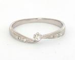 Zonder Minimumprijs - Ring - 18 karaat Witgoud - 0.10ct. tw., Handtassen en Accessoires, Ringen, Nieuw