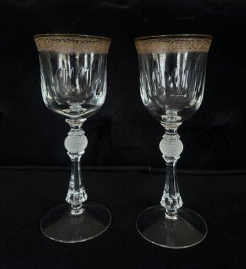 Saint Louis - Verre à eau (2) - Cristal - Liqueur - Thistle, Antiquités & Art