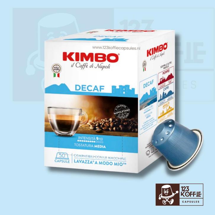 Kimbo Decaffeinato capsules A Modo Mio 50 stuks –, Electroménager, Accessoires de machine à café, Envoi