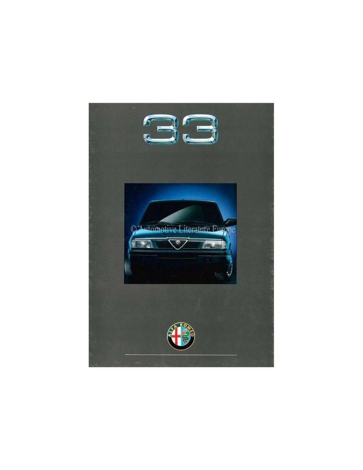 1990 ALFA ROMEO 33 BROCHURE ITALIAANS, Livres, Autos | Brochures & Magazines, Enlèvement ou Envoi