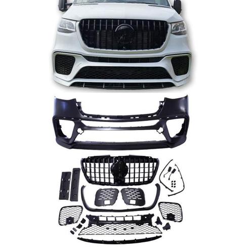 Voorbumper voor mercedes sprinter w907 2019+ zwarte grill, Auto-onderdelen, Carrosserie
