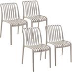 tectake Tuinstoelen Alcudia, weerbestendig, stapelbaar - tau, Tuin en Terras, Verzenden, Nieuw
