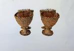 Pair de zarf en filigrane doré - tasse - argent .900 -