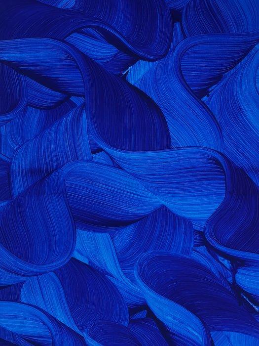 Anaïs LF - N°6, Éclat Cobalt - Blue waves - Abstract art, Antiek en Kunst, Kunst | Schilderijen | Modern