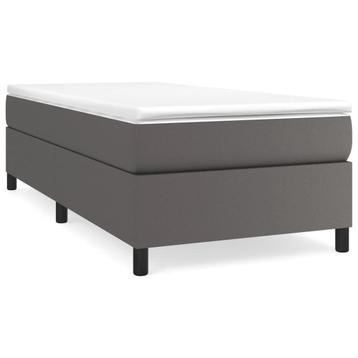 Bed 100x200 Grijs Lederlook - Retour Deal voor Schnappkes... beschikbaar voor biedingen