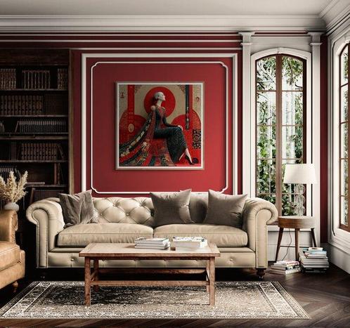 I_KONIQ (1969) - Fashion red woman fancy style, Huis en Inrichting, Overige Huis en Inrichting