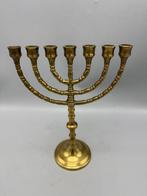 Joodse kandelaar – Menora - Chandelier - Laiton, Antiek en Kunst