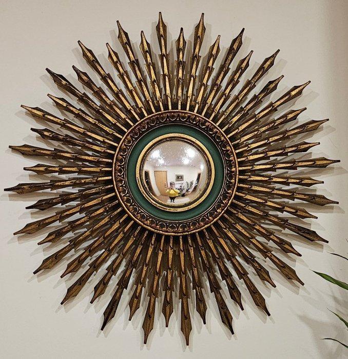 Spiegel - Hout, spiegel - Oude spiegel, met de hand gemaakt., Antiquités & Art, Antiquités | Autres Antiquités