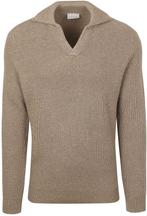 Suitable Trui Riva Knit Taupe maat Maat 48/50 (M) Heren, Verzenden