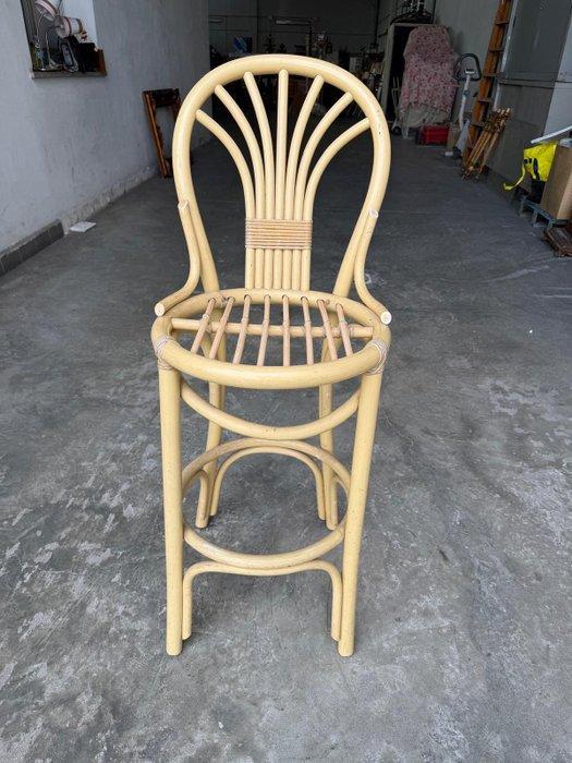 Kruk - Hout, Bamboe, Plastic - barkruk, Antiquités & Art, Curiosités & Brocante