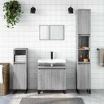 vidaXL Badkamerkast 58x33x60 cm bewerkt hout grijs sonoma, Huis en Inrichting, Badkamer | Badkamermeubels, Verzenden, Nieuw