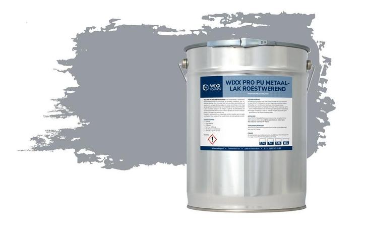 Wixx PRO PU Metaallak Roestwerend RAL 7040 | Venstergrijs, Doe-het-zelf en Bouw, Verf, Beits en Lak, Nieuw, Verzenden