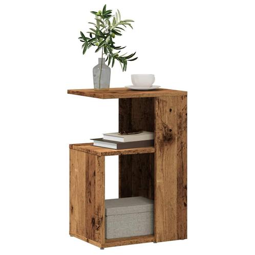 vidaXL Bijzettafel 36x30x56 cm bewerkt hout oud houtkleurig, Huis en Inrichting, Tafels | Bijzettafels, Nieuw, Verzenden
