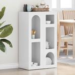 vidaXL Dressoir Hoogglans wit 59 x 35 x 100,5 cm Bewerkt, Huis en Inrichting, Verzenden, Nieuw