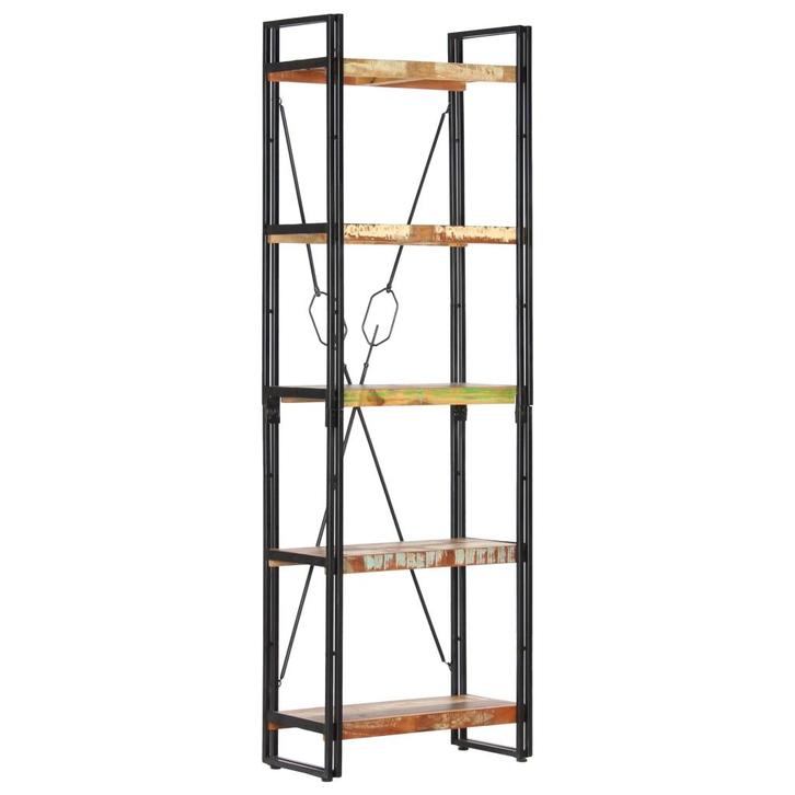 vidaXL Boekenkast met 5 schappen 60x30x180 cm massief, Huis en Inrichting, Kasten | Boekenkasten, Nieuw, Verzenden