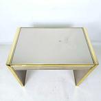 Elegant gilded mirror glass side table Approx. 1970 -