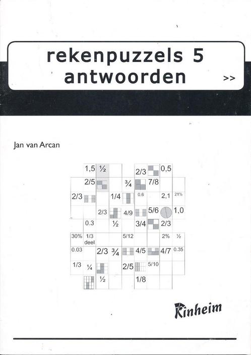 Kinheim Antwoorden Rekenpuzzels 5, Livres, Livres scolaires, Envoi