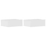 Zwevende Kastjes 40cm Wit (2st) | OP = OP | 40% Korting, Huis en Inrichting, Slaapkamer | Nachtkastjes, Minder dan 45 cm, Verzenden