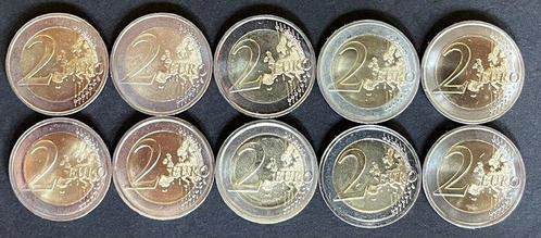 Europa. 2 Euro 2007/2020 (10 stuks) in kleur (Zonder, Postzegels en Munten, Munten | Europa | Euromunten