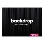 FORTEX Backdrop 3m (b) x 2m (h) zwart 320 gram/m², Verzenden, Nieuw