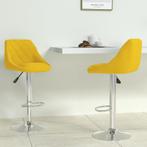 vidaXL Tabourets de bar lot de 2 jaune moutarde velours, Maison & Meubles, Verzenden, Neuf