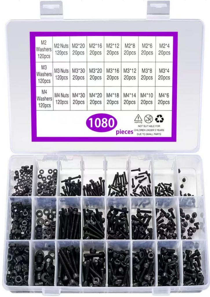 Set zwarte boutjes in verschillende lengtes (M2, M3, M4, 10, Doe-het-zelf en Bouw, Gereedschap | Overige machines, Nieuw, Verzenden