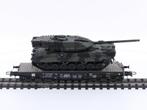 Schaal H0 Roco 66420 zwaarlastwagon met Leopard tank #5735, Hobby & Loisirs créatifs, Trains miniatures | HO, Ophalen of Verzenden