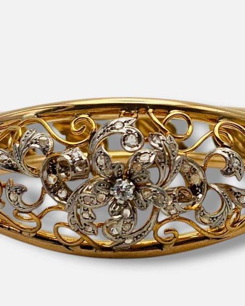 Armband - 18 karaat Geel goud, Prachtige antieke, Handtassen en Accessoires, Armbanden
