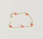 Armband - 18 karaat Geel goud - Coral Rosa Natural, Nieuw