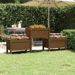 vidaXL Plantenbak 178,5x44x75 cm massief grenenhout, Tuin en Terras, Bloempotten, Verzenden, Nieuw