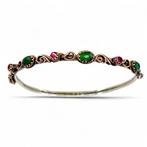 Zonder Minimumprijs - Armband Zilver Robijn - Smaragd, Nieuw