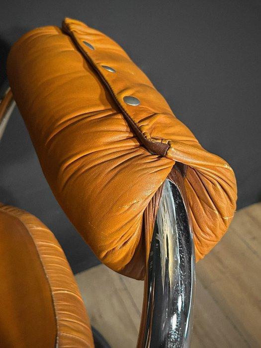 Tafel - Staal, Kristal - Set tafel en vier stoelen van, Antiek en Kunst, Kunst | Designobjecten