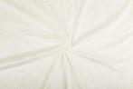 Fluweel stof gebroken wit stof - 10m rol - Velours stretch, Verzenden, Nieuw