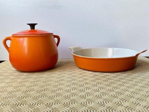 Amphora Riessner, Le Creuset - Ovenschaal (2) - Geëmailleerd, Antiek en Kunst, Antiek | Keukengerei