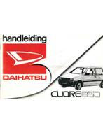 1988 DAIHATSU CUORE 850 INSTRUCTIEBOEKJE NEDERLANDS, Autos : Divers, Modes d'emploi & Notices d'utilisation