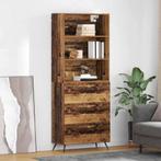 vidaXL Highboard met lade Oud Hout 69,5 x 34 x 180 cm, Huis en Inrichting, Kasten | Dressoirs, Verzenden, Nieuw