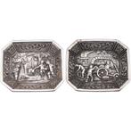 Dienblad (2) - .925 zilver, Antiek en Kunst, Antiek | Zilver en Goud
