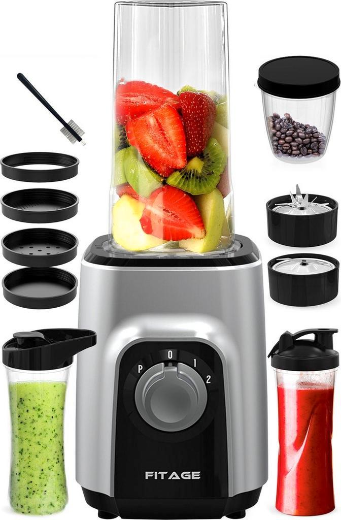 2dekans | FITAGE Blender to Go - Smoothie Maker - 500w - 2x, Elektronische apparatuur, Keukenmixers, Ophalen of Verzenden