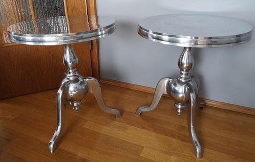 Bijzettafel (2) - Aluminium - Koffietafel, Antiek en Kunst, Curiosa en Brocante