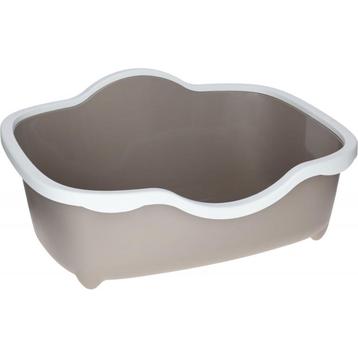 Bac à litière chic open 56x39x26cm, taupe/blanc - kerbl, Neuf