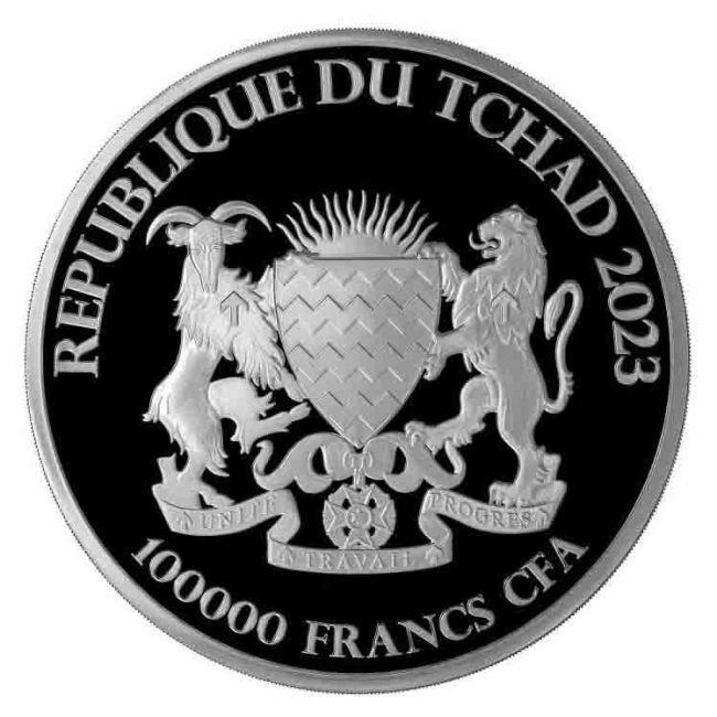 Tsjaad. 100000 Francs 2023 1 Kilo 100000 CFA Chad Bull &, Postzegels en Munten, Edelmetalen en Baren
