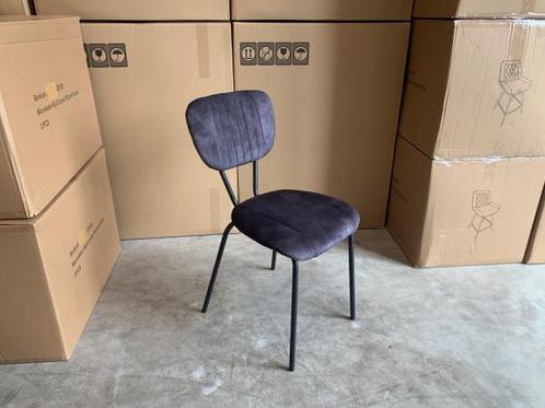 Veiling - Stoel Gary (set van 4) Velvet - Velours - Antracie, Huis en Inrichting, Stoelen, Nieuw