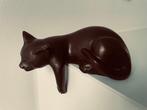 sculptuur, Cat resting - 15 cm - Brons