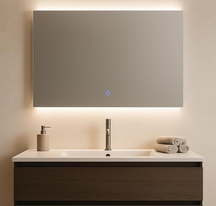 Badkamerspiegel Limon LED 100 x 55 cm LED verlichting, Huis en Inrichting, Badkamer | Badkamermeubels, Nieuw, Verzenden